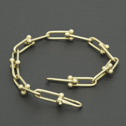 18ct Yellow Gold Fancy Link Bracelet 7" 4.5mm - Image 2