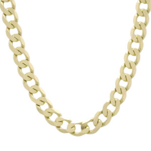 9ct Yellow Gold Curb Chain 20&#8243; 8mm