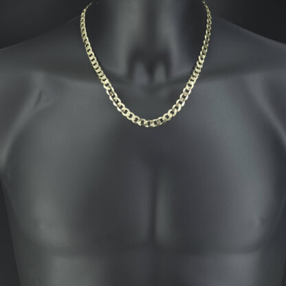 9ct Yellow Gold Curb Chain 20" 8mm - Image 3