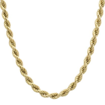 9ct Yellow Gold Rope Chain 22" 5mm