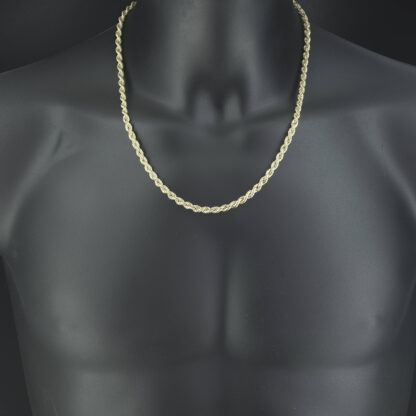 9ct Yellow Gold Rope Chain 22" 5mm - Image 2
