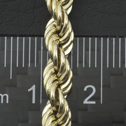 9ct Yellow Gold Rope Chain 22" 5mm - Image 3