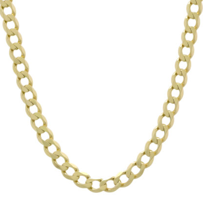 9ct Yellow Gold Curb Chain 19.5" 6mm