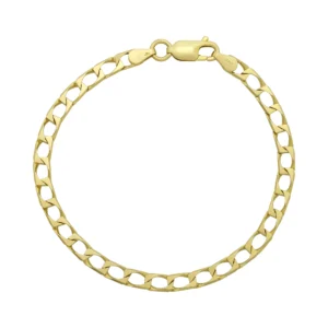 9ct Yellow Gold Curb Bracelet 7.5&#8243; 4.5mm
