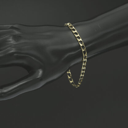 9ct Yellow Gold Curb Bracelet 7.5" 4.5mm - Image 4
