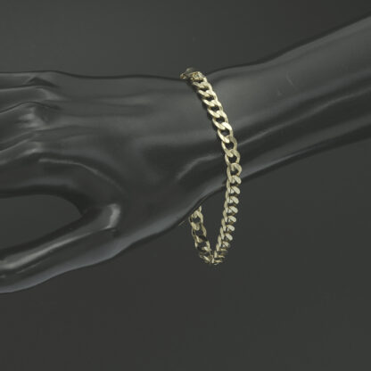 9ct Yellow Gold Curb Bracelet 7.5" 6mm - Image 4