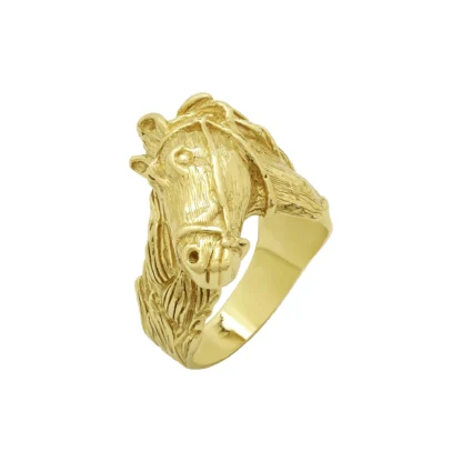 9ct Yellow Gold Horse Ring