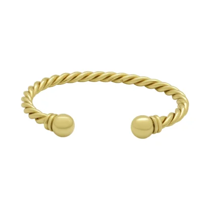 9ct Yellow Gold Rope Torque Bangle