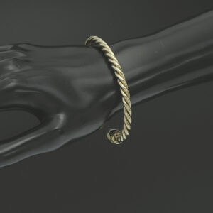 9ct Yellow Gold Rope Torque Bangle