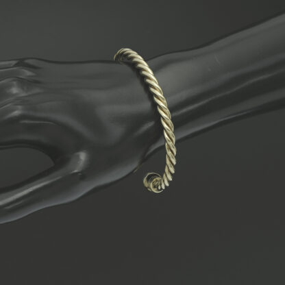 9ct Yellow Gold Rope Torque Bangle - Image 4