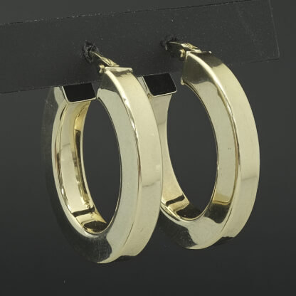 9ct Yellow Gold Creole Earrings - Image 2