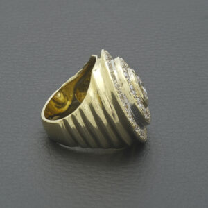 9ct Yellow Gold Gemstone Championship Style Ring