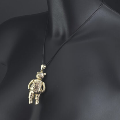9ct Yellow Gold Gemstone Teddy Bear Pendant - Image 2