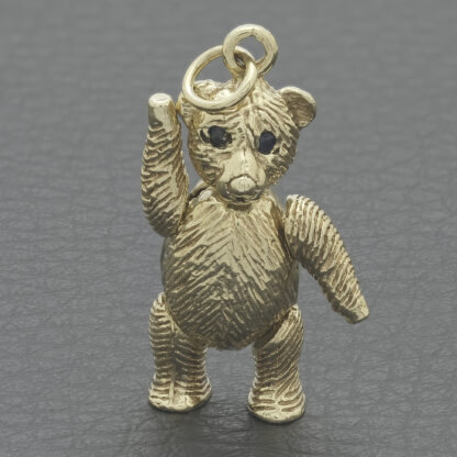 9ct Yellow Gold Gemstone Teddy Bear Pendant - Image 3