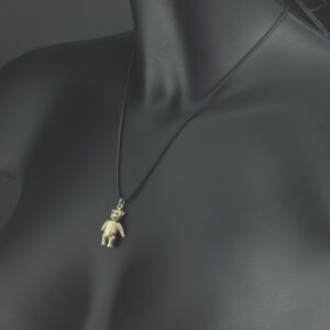 9ct Yellow Gold Gemstone Teddy Bear Pendant