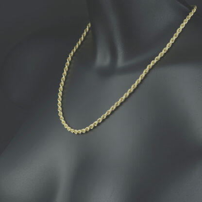 18ct Yellow Gold Rope Chain 20.5" 4mm - Image 3