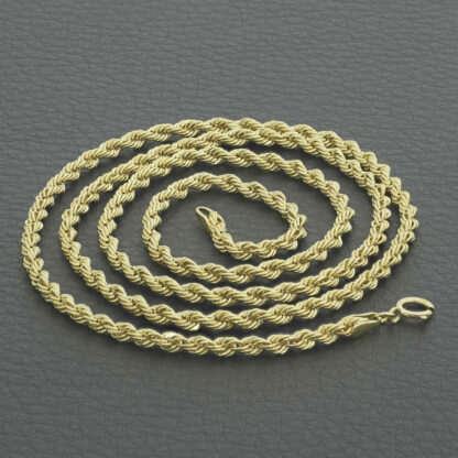 18ct Yellow Gold Rope Chain 22" 3mm - Image 2