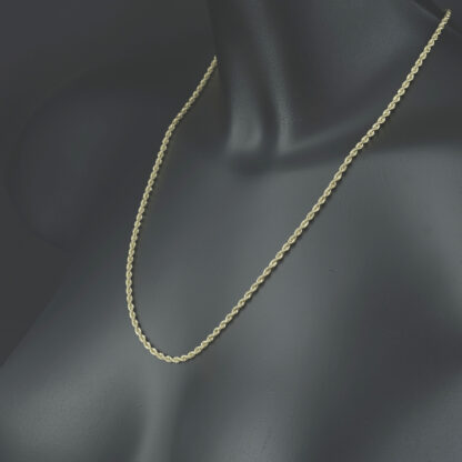 18ct Yellow Gold Rope Chain 22" 3mm - Image 3
