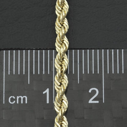 18ct Yellow Gold Rope Chain 22" 3mm - Image 4