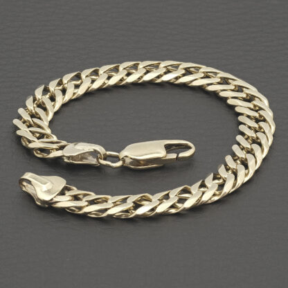9ct Yellow Gold Fancy Link Bracelet 7'' 7.5mm - Image 3
