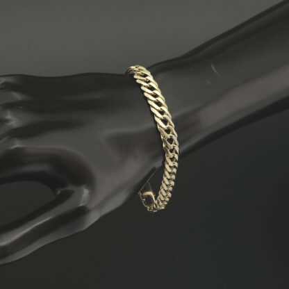9ct Yellow Gold Fancy Link Bracelet 7'' 7.5mm - Image 4