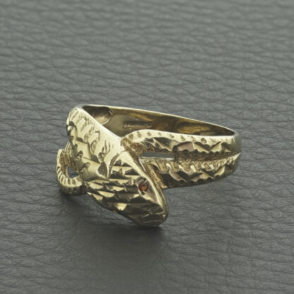9ct Yellow Gold Snake Ring - Image 3