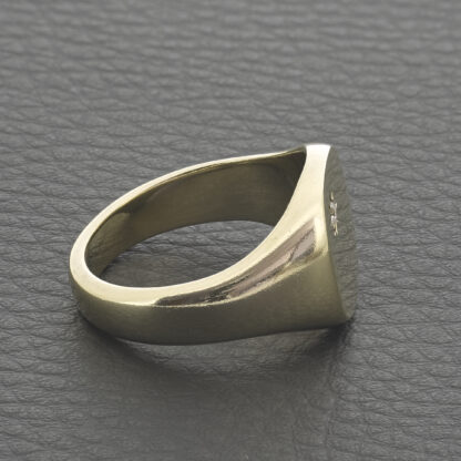 9ct Yellow Gold Diamond Signet Ring - Image 2