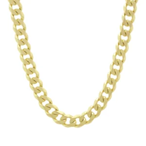 9ct Yellow Gold Curb Chain 22&#8221; 9mm