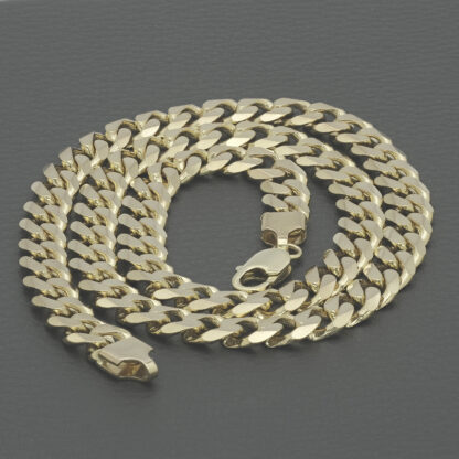 9ct Yellow Gold Curb Chain 22'' 9mm - Image 4