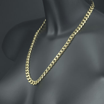 9ct Yellow Gold Curb Chain 22'' 9mm - Image 3