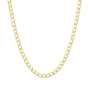 9ct Yellow Gold Curb Chain 18&#8221; 4.5mm