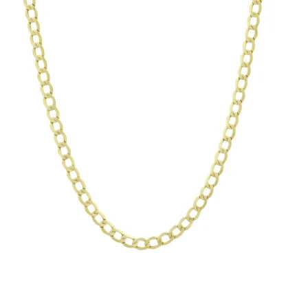 9ct Yellow Gold Curb Chain 18'' 4.5mm