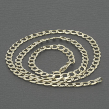 9ct Yellow Gold Curb Chain 18'' 4.5mm - Image 2