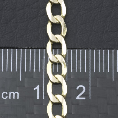 9ct Yellow Gold Curb Chain 18'' 4.5mm - Image 4