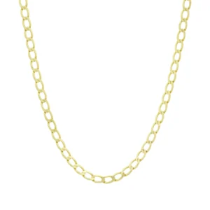 9ct Yellow Gold Curb Chain 19.5&#8221; 4mm