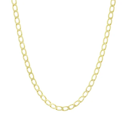9ct Yellow Gold Curb Chain 19.5'' 4mm
