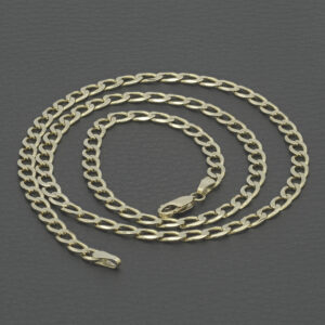 9ct Yellow Gold Curb Chain 19.5” 4mm