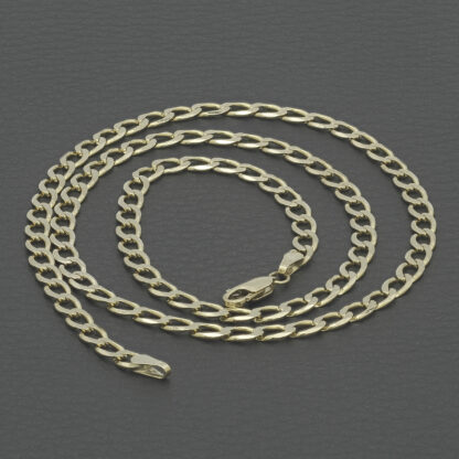 9ct Yellow Gold Curb Chain 19.5'' 4mm - Image 2