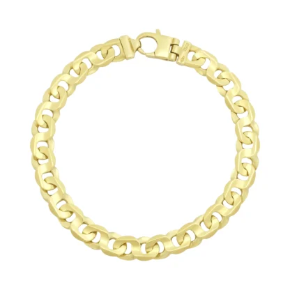 9ct Yellow Gold Fancy Link Bracelet 8'' 8mm