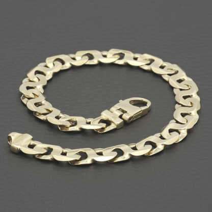 9ct Yellow Gold Fancy Link Bracelet 8'' 8mm - Image 3