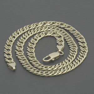 9ct Yellow Gold Fancy Link Chain 18.5&#8221; 6mm