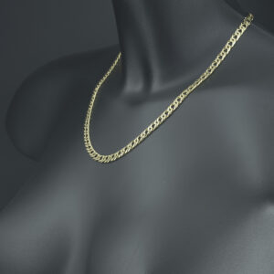 9ct Yellow Gold Fancy Link Chain 18.5&#8221; 6mm