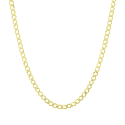 9ct Yellow Gold Curb Chain 18'' 4mm