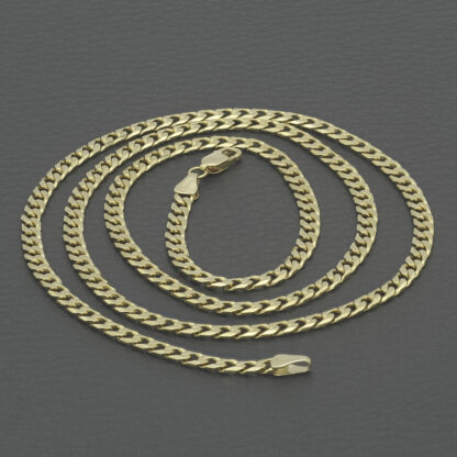 18ct Yellow Gold Curb Chain 24" 3.5mm - Image 2