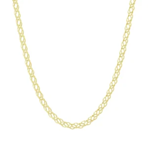 9ct Yellow Gold Fancy Link Chain 21.5&#8243; 4mm