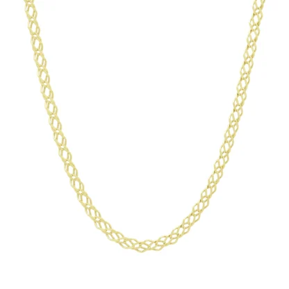 9ct Yellow Gold Fancy Link Chain 21.5" 4mm