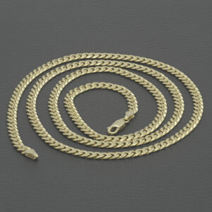 9ct Yellow Gold Curb Chain 30″ 4.5mm