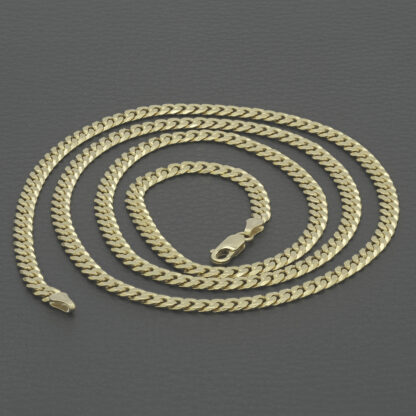 9ct Yellow Gold Curb Chain 30″ 4.5mm - Image 2