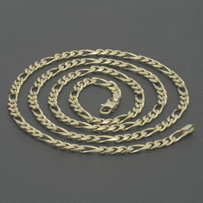 9ct Yellow Gold Figaro Chain 27.5" 4mm - Image 2