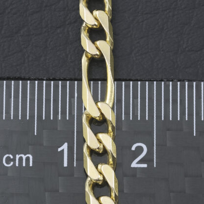 9ct Yellow Gold Figaro Chain 27.5" 4mm - Image 4